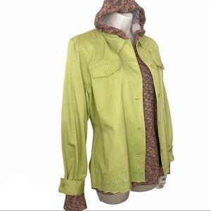 NWT Y2K Chartreuse Color Beaded Embroidered Jacket